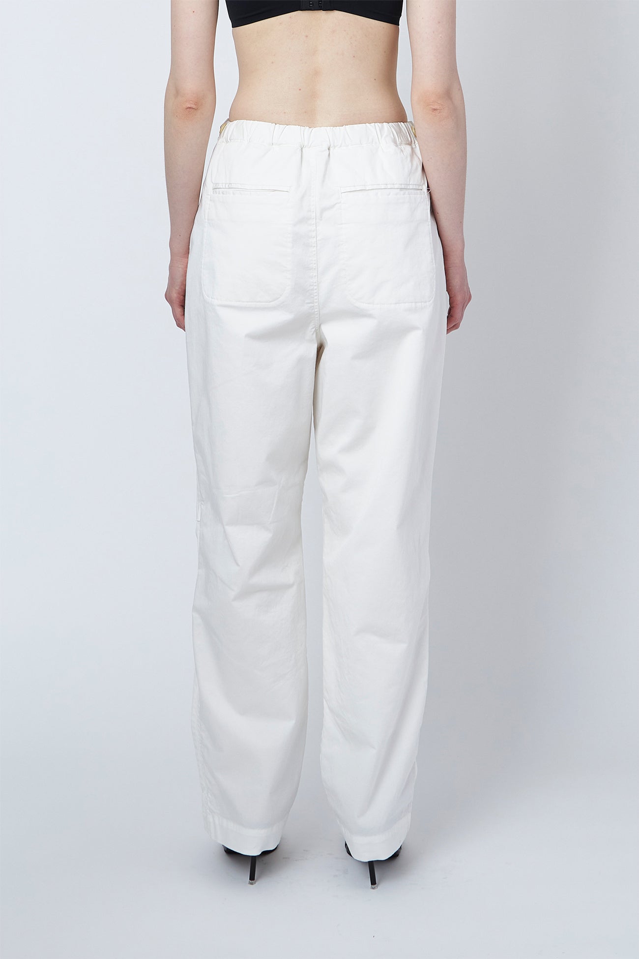 Cotton roll up trousers