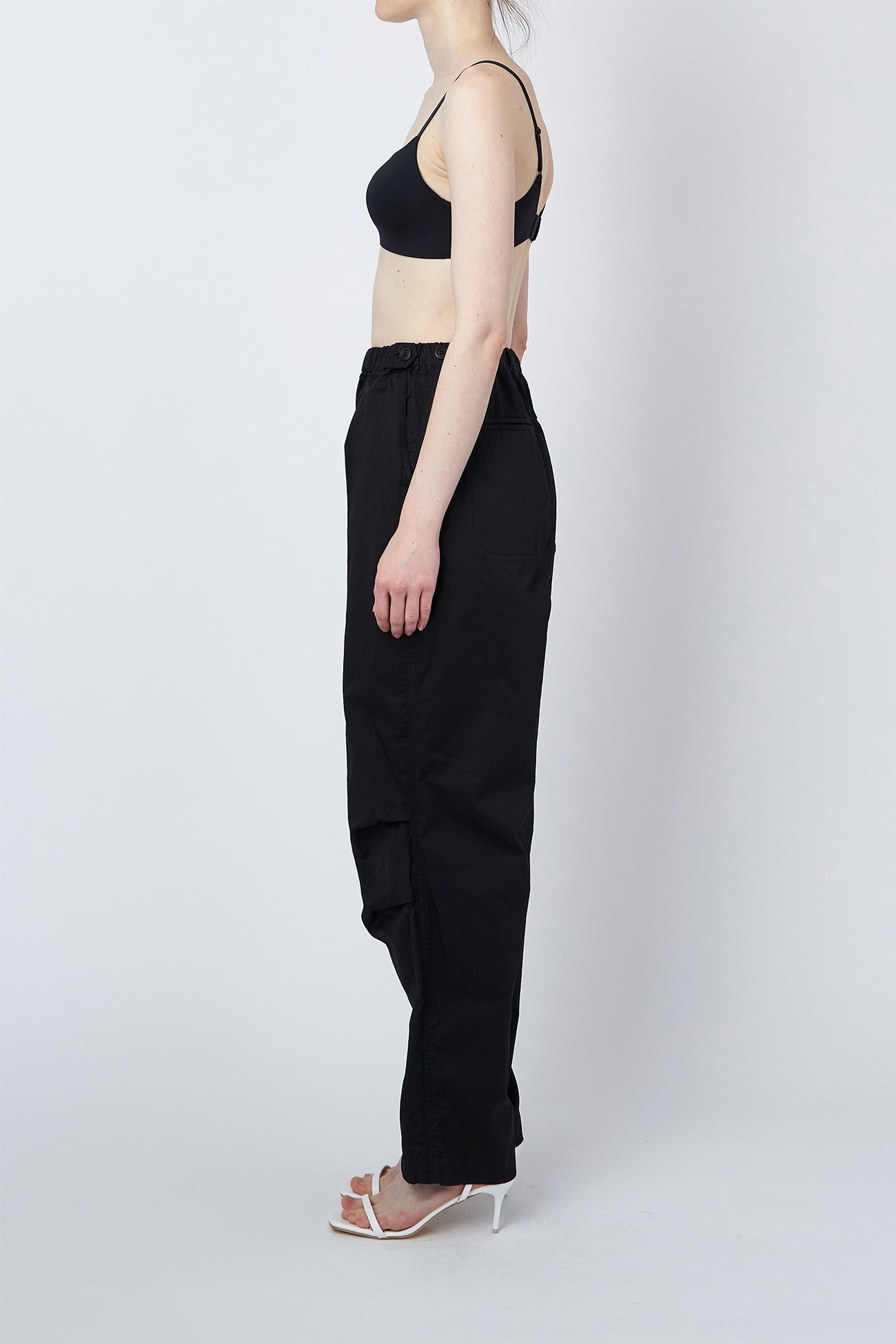 Cotton roll up trousers