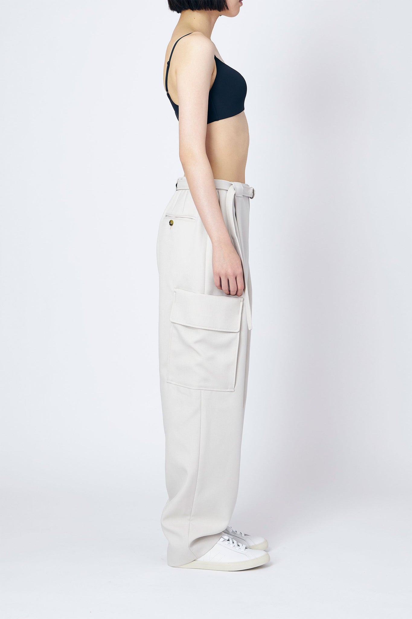 WOOL LIKE BAND TROUSER