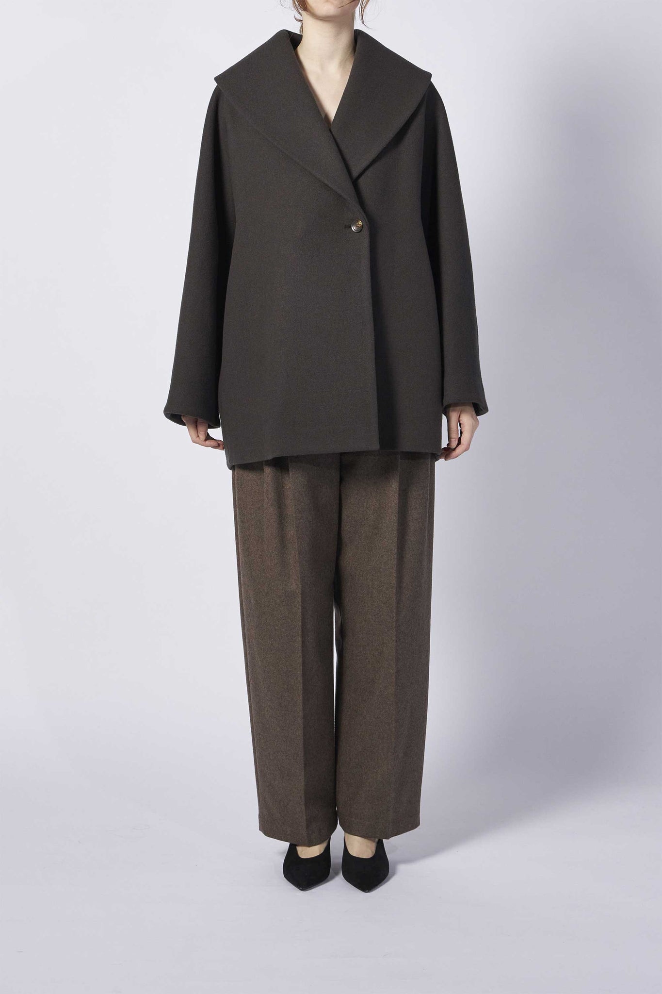 MELTON COCOON COAT