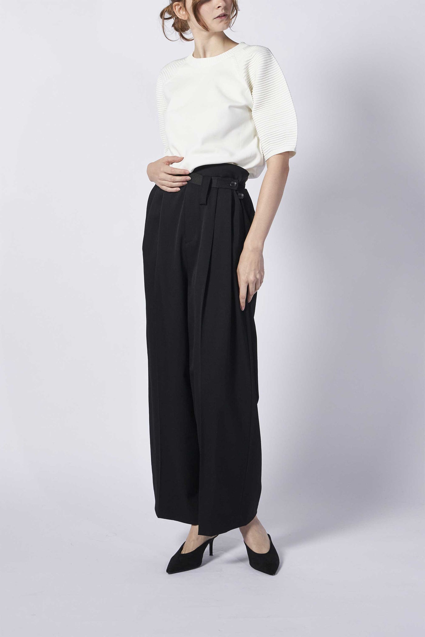 WOOL BAND PANTS