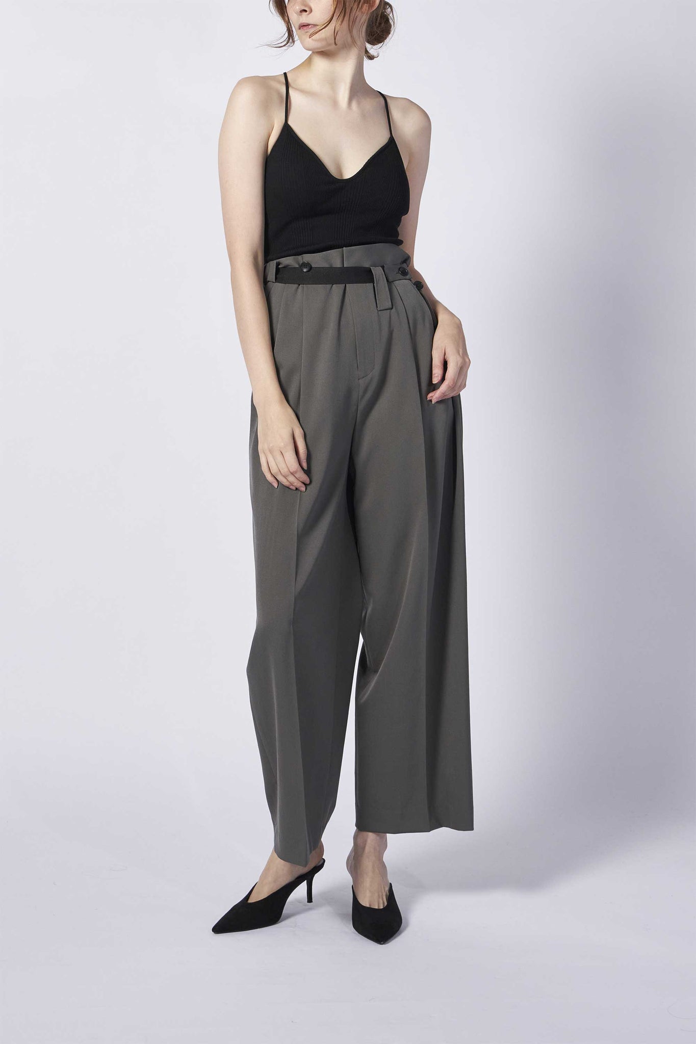 WOOL BAND PANTS