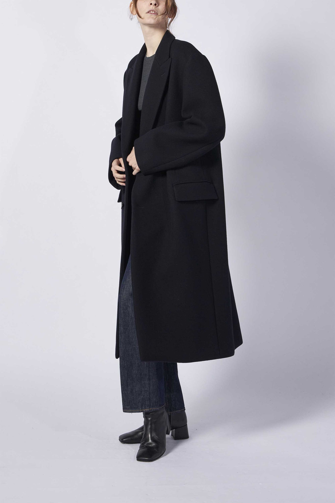 SPONGE WOOL MELTON CHESTERFIELD COAT