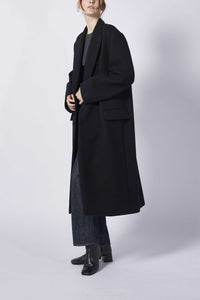 SPONGE WOOL MELTON CHESTERFIELD COAT