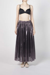 Lurex Print Chiffon Gathered Skirt