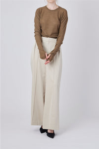 FRONT TUCK WIDE PANTS