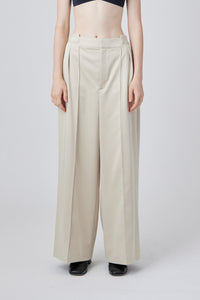 FRONT TUCK WIDE PANTS